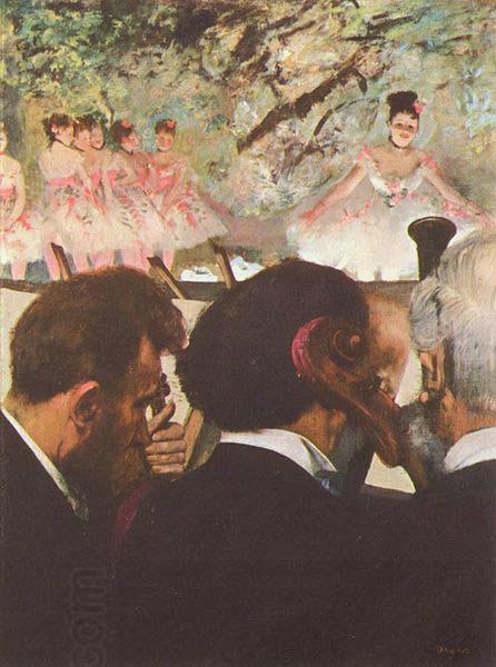 Edgar Degas Musicians in the Orchestra oil painting picture